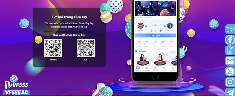 Tải App trên trang chủ nhà cái VF555